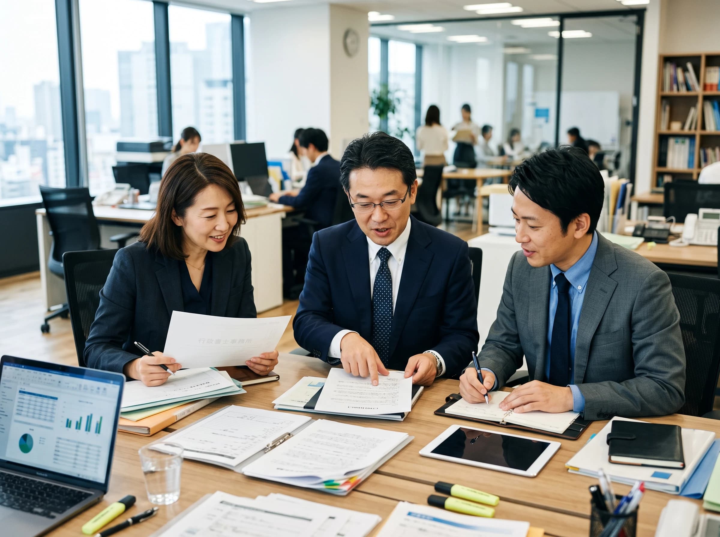 士業の専門家が連携している様子